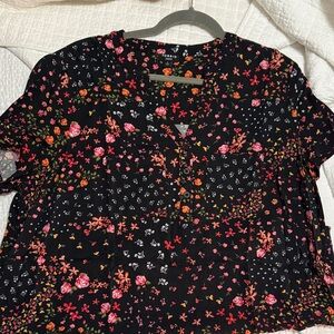 Torrid Harper Black Floral Women's Blouse